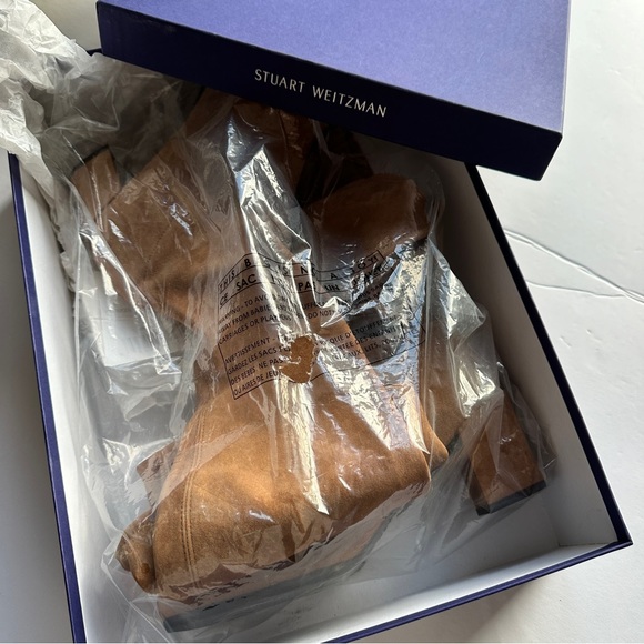 STUART WEITZMAN Hinterland Tan Suede Block Heel Over The Knee Boot 9.5 - Picture 4 of 17